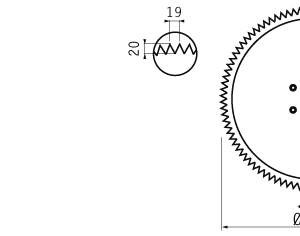 Cuchilla circular para hielo 579x51x2/4mm; paso dientes 19mm