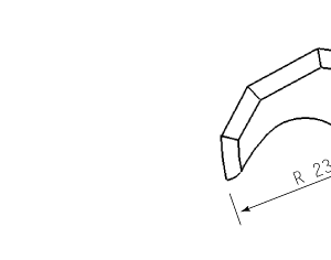 Cuchilla cutter para LASKA, forma KR, 130L, radio 236mm, 4 cortes