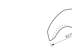 Cuchilla cutter para DELTA, original KNECHT, radio 276mm, espesor 5mm