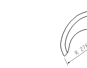 Cuchilla cutter para SEYDELMANN KS200 TN, redonda, 200L, radio 276mm, eje 70mm