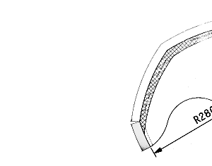 Cuchilla cutter para CFS Topcut, forma TC263, radio 280mm, 200L
