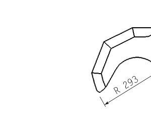 Cuchilla cutter para SECURIT, forma Seydelmann, 300L, radio 293mm, 4 cortes, eje 105mm
