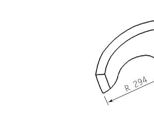 Cuchilla cutter para T-VALL, redonda, 300L, radio 294mm