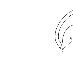 Cuchilla cutter para ALEXANDERWERK, forma SSM, 40/45L, forma hoz, radio 165mm