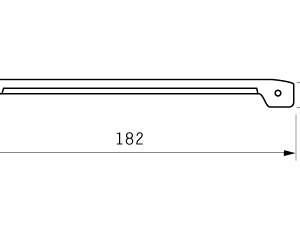 Cuchilla cortar dados para TREIF SH, 182x16x1mm, filo liso, doble bisel
