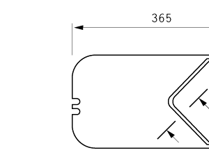 Cuchilla porcionadora compatible con MAREL 365x185x1mm, doble bisel forma V, como Nº08010403351