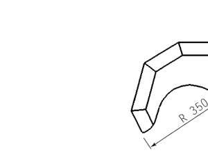 Cuchilla cutter para KRÄMER & GREBE, forma High Speed 233, 500L, radio 350mm