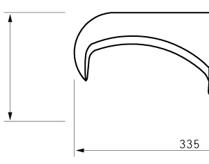 Cuchilla corta cabeza para EFA RS-703, 335x160x10mm