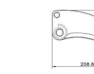 Cuchilla corta pezuñas para JARVIS, 208,8x140mm