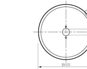 Cuchilla abrir canales para SELO-FREUND, 600x80x6mm, bisel sencillo filo microdentado, 2 agujeros 16mm, material 1.4034
