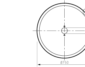 Cuchilla abrir canales para SELO-FREUND 750x80x6mm, filo microdentado, paso dientes 5mm, bisel sencillo, 2agujeros 16mm