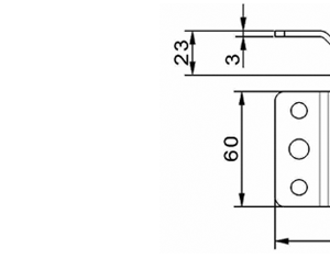 Cuchilla abrir canales para ATTEC, 110,6x60/48,7x3mm, izquierda, curvo, 3 agujeros, Nº.204892E