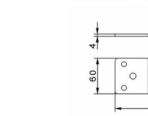 Cuchilla para ATTEC 159,6x60/34,7x4mm, curvo, 3 agujeros, derecha, Nº.208307B
