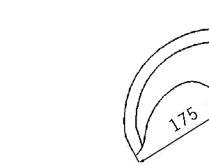 Cuchilla cutter para KILIA/FATOSA, redonda, 50L, radio 175mm, Taifun N, con nariz