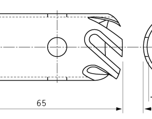 Cuchilla cortacular para STORK, 65x28/25mm, 6 ranuras, material S/S440B/C, dureza 53-55HR, Nº.3970414
