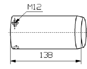 Cuchilla cortacular para EFA 200, medidas 138x64/57,7 mm