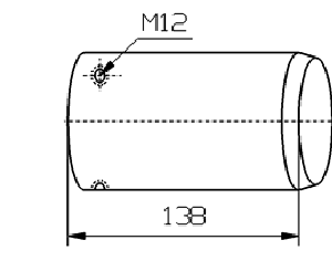 Cuchilla cortacular para EFA 200, medidas 138x81,5/76,2mm